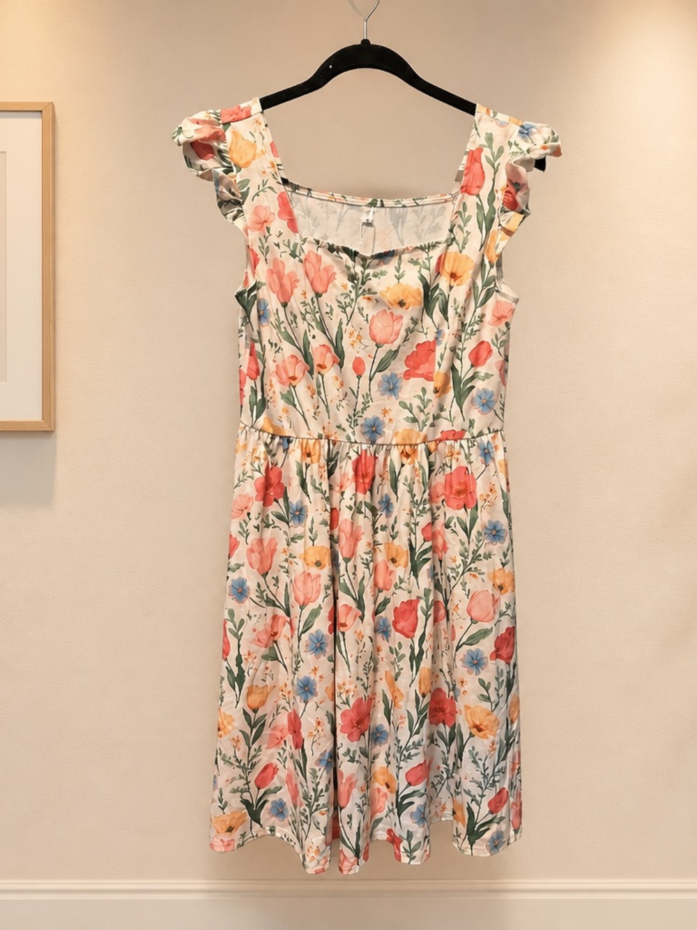 NWT Naggoo Women’s White Floral Sleeveless Knee Length Summer Dress - Size M